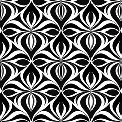 black and white seamless pattern by Generative AI.