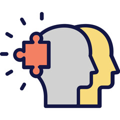 Project teams, puzzle Vector Icon
