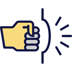 Obraz premium Fist, hand Vector Icon 