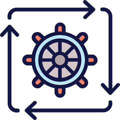 Organization, process Vector Icon

