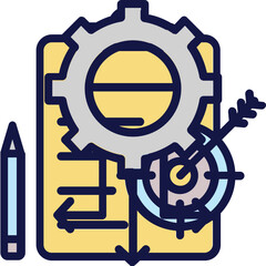 Career planning, competitive strategy Vector Icon

