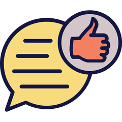 Chat bubble, customer satisfaction Vector Icon
