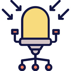 Chair, employment Vector Icon

