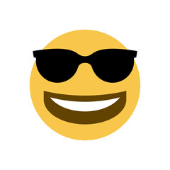 Yellow smiley face with sunglasses on it