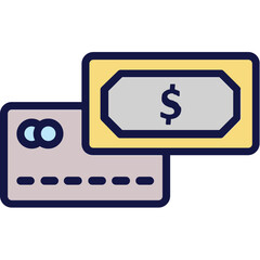 Banknote, credit card Vector Icon
