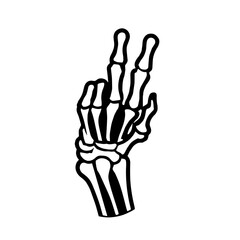 Skeleton Hand Peace Sign