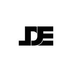 LDE letter monogram logo design vector