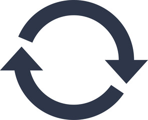 Sync icon in black colors. Server signs illustration.