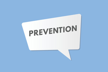 prevention text Button. prevention Sign Icon Label Sticker Web Buttons