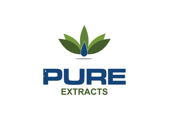 pure water oil logo leaf essential extract logo design symbol