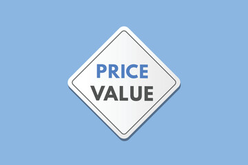 price value text Button. price value Sign Icon Label Sticker Web Buttons