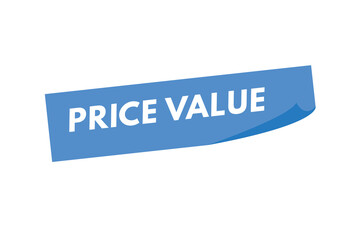 price value text Button. price value Sign Icon Label Sticker Web Buttons