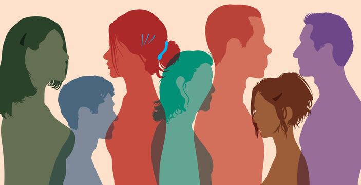 Men and women of different culture and different countries. Diversity of multiethnic people. Flat vector illustration