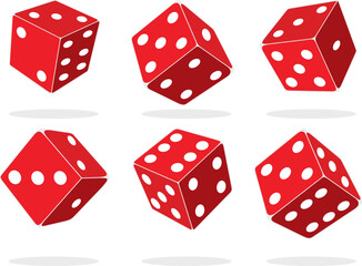Hand drawn of dices icon , vector illustration