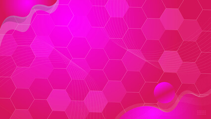 Pink hexagon gepmetric background full hd 