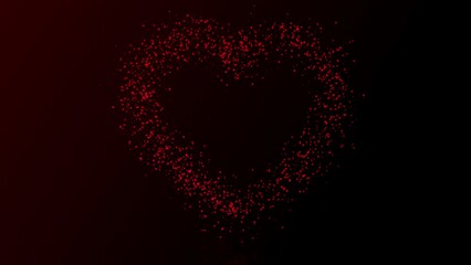 valentines day and love animation, shiny and glitter heart, valentine and marriage concept, dark pink purple gradient background valentine's day, anniversary, mother's day, marriage, invitation e-card