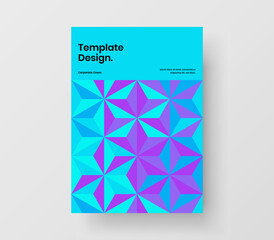 Multicolored handbill design vector illustration. Colorful geometric shapes flyer concept.