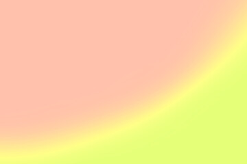 淡いサーモンピンクと黄色のシンプルな曲線のグラデーション