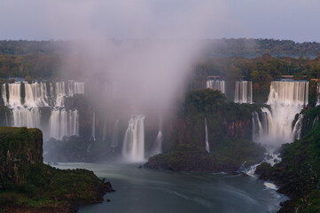 The incredibly beautiful Iguazu Falls on the border between Brazil and Argentina.