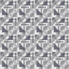 Seamless pattern with geometric shapes, abstract vector background, wrapping paper, wallpaper, fabric print.