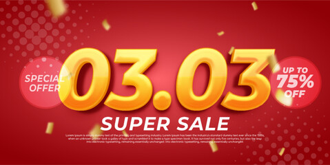 03.03 super sale special offer banner template