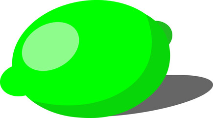 Ripe Juicy Lime Fruit on a White Background