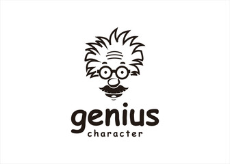 genius smart clever human man people vector science