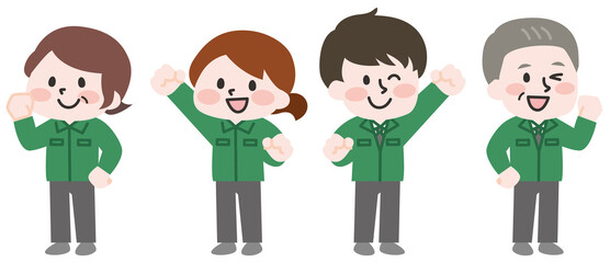 スーパーで働く店員たち