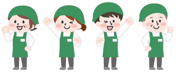 スーパーで働く店員たち