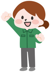 スーパーで働く女性店員