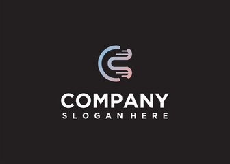 letter C logo design abstract  modern concept