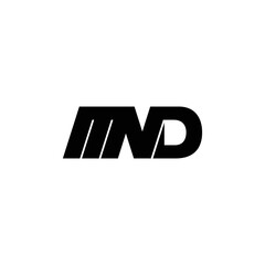 MND letter monogram logo design vector