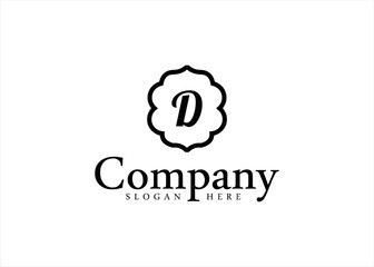 d logo design luxury simple boutique jewelry hotel