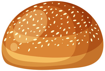 Bread bun isolated vector