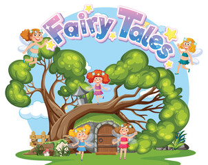 Naklejka premium Fairy tales text design