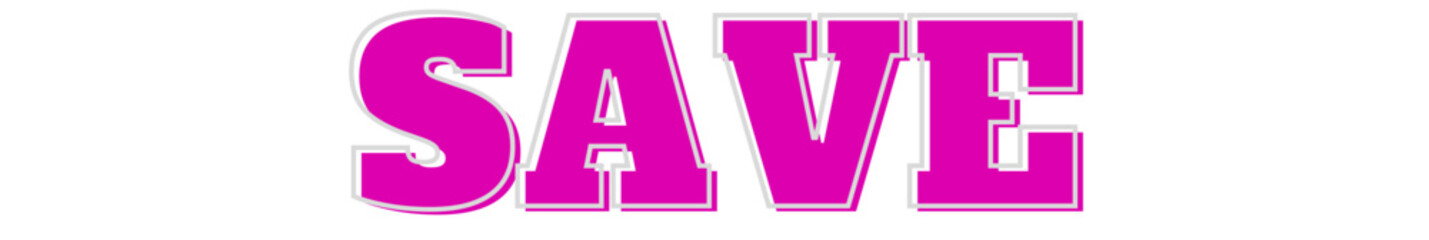 save typography banner on transparent background