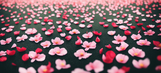  Pink Flower Petals generative AI