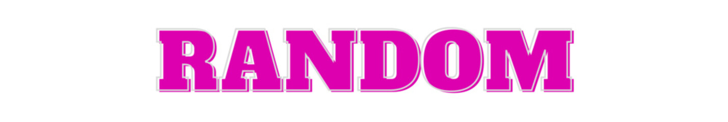 random Pink typography banner on transparent background
