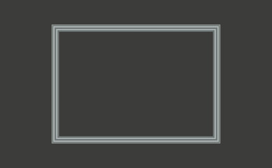 An empty frame on the wall. Template for text and image.
Vector drawing, 3d.