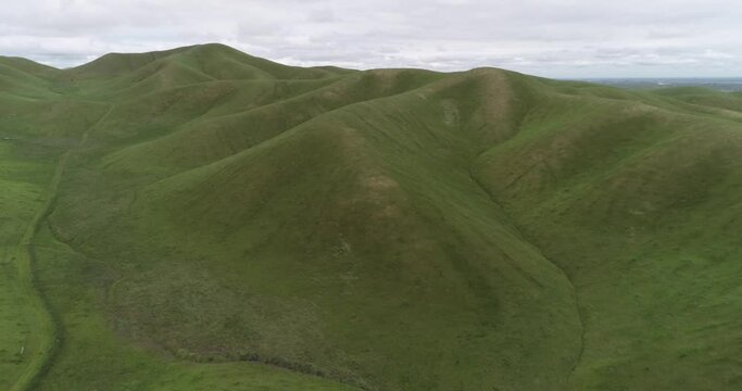 Upper Cottonwood Creek Wildlife Area Beautiful Nature and Landscape. Green Area with Cloudy Sky