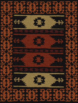 traditional turkish kilim motift print pattern