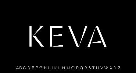 KEVA. the luxury and elegant font glamour style 