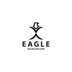 eagle logo design template. vector illustration