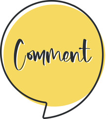 Comment comic speech bubble in pop art style. Comic speech. Dialog window. Yellow banner for sale.