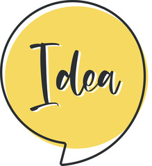 Idea comic speech bubble in pop art style. Comic speech. Dialog window. Yellow banner for sale.