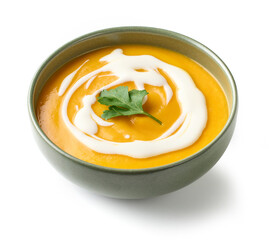 bowl ov vegetable cream soup