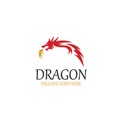 dragon logo design template. vector illustration