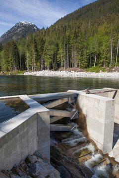 Fish Ladder at intake dam for 18MW Tipella Creek run-of-river IPP