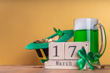 Beer glasses for St. Patrick's Day party