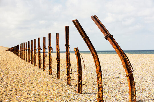 World War Two defenses revealed after flood on beach
